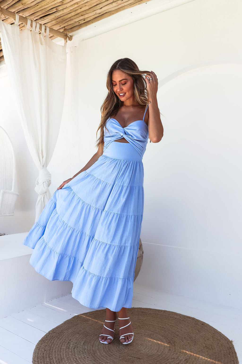 Chyna Midi Dress - Blue