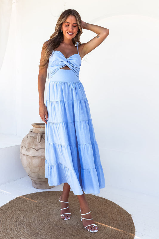 Chyna Midi Dress - Blue