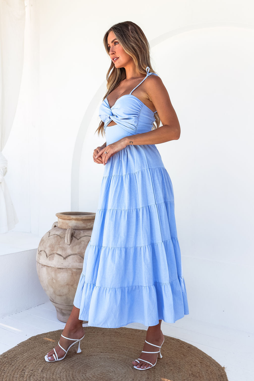 Chyna Midi Dress - Blue