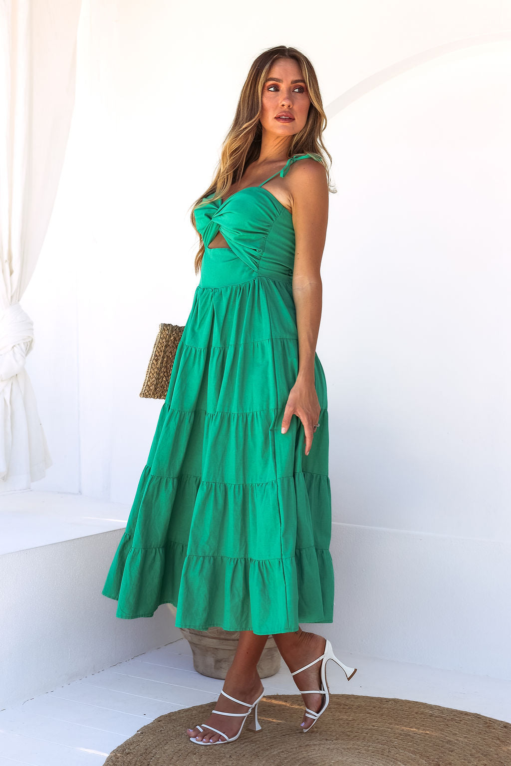 Chyna Midi Dress - Green