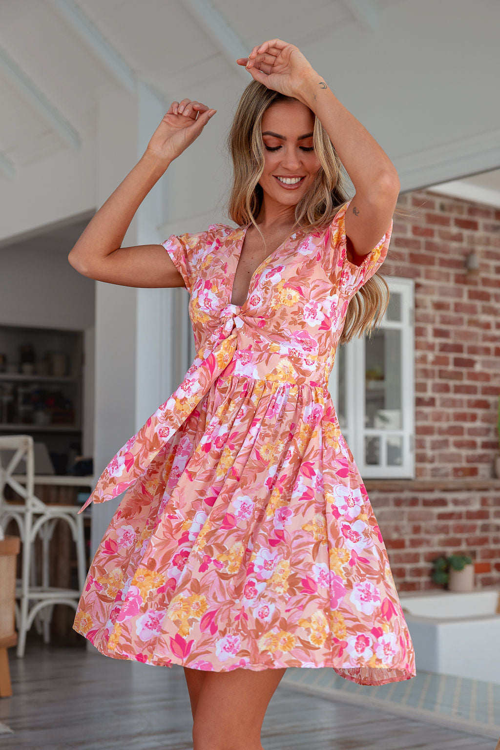 Shiloh Mini Dress - Pink Floral