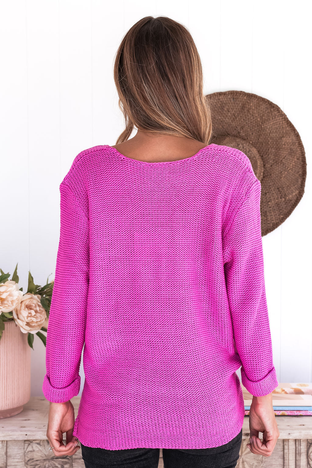 Lola Knit Top -Plum Pink