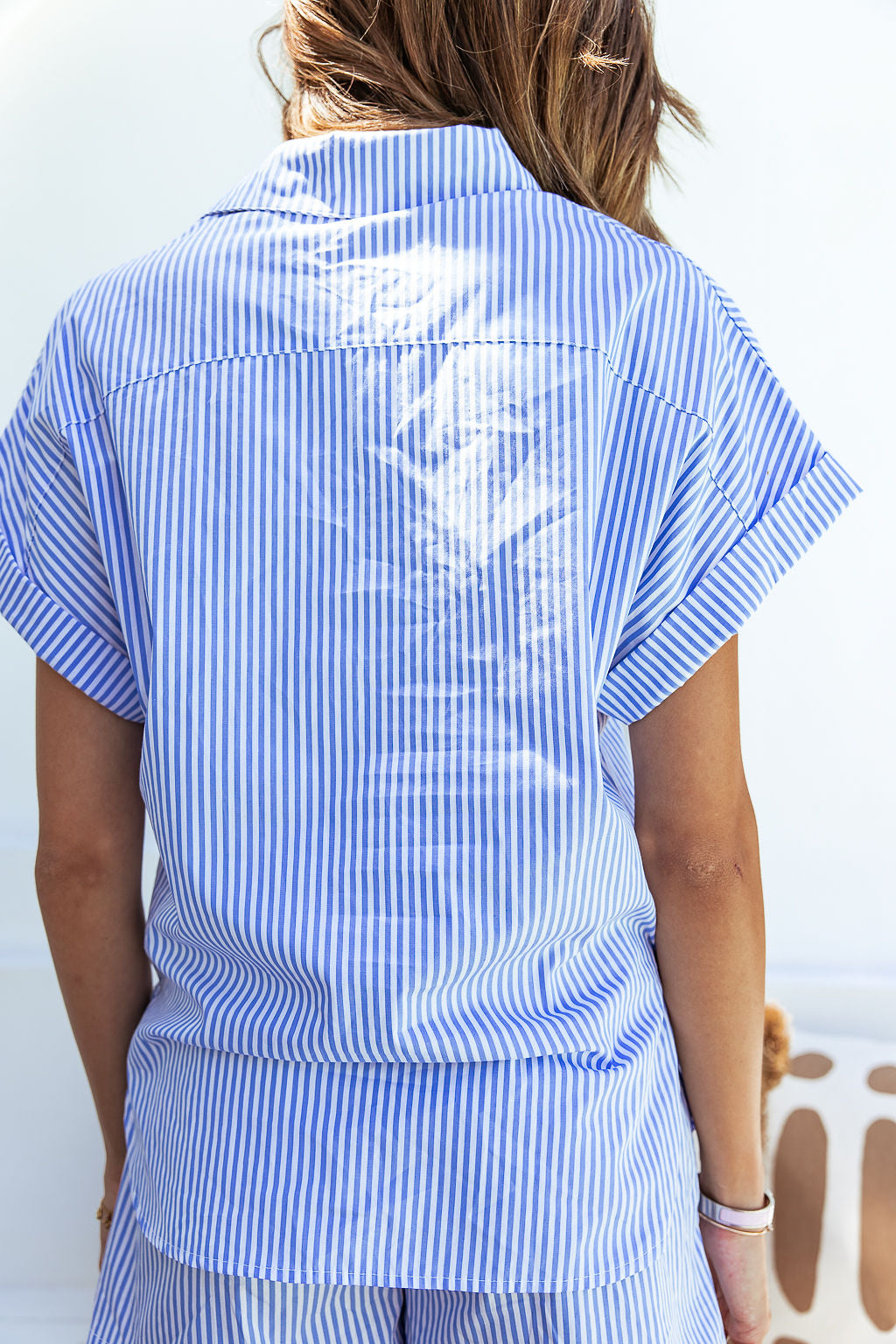 Teri Shirt - Blue Pinstripe